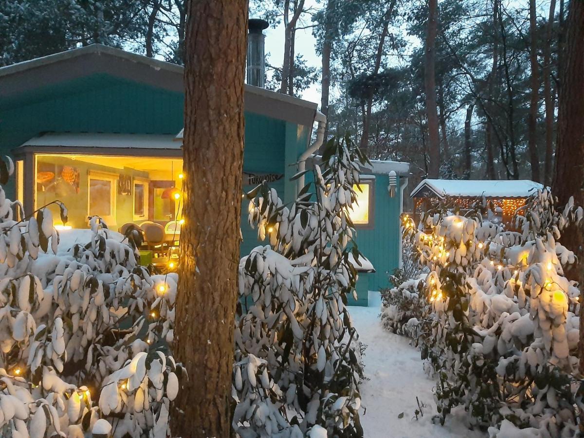 Boshuis Turquoise / Smaakvol Genieten Op De Veluwe Hoenderloo Bagian luar foto