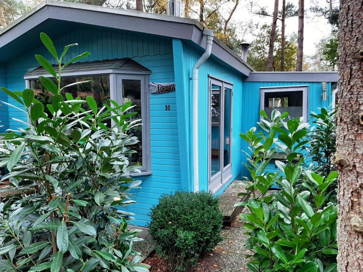 Boshuis Turquoise / Smaakvol Genieten Op De Veluwe Hoenderloo Bagian luar foto